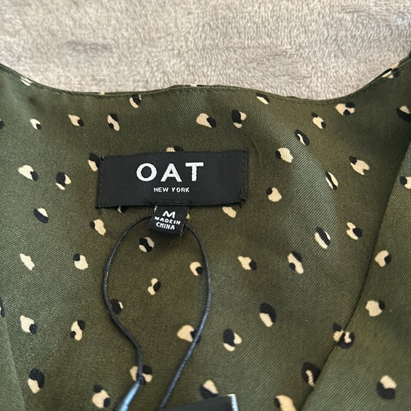 Oat New York Wrap / Peplum Style Women’s Blouse with Snap - M - BNWT - Picture 9 of 9